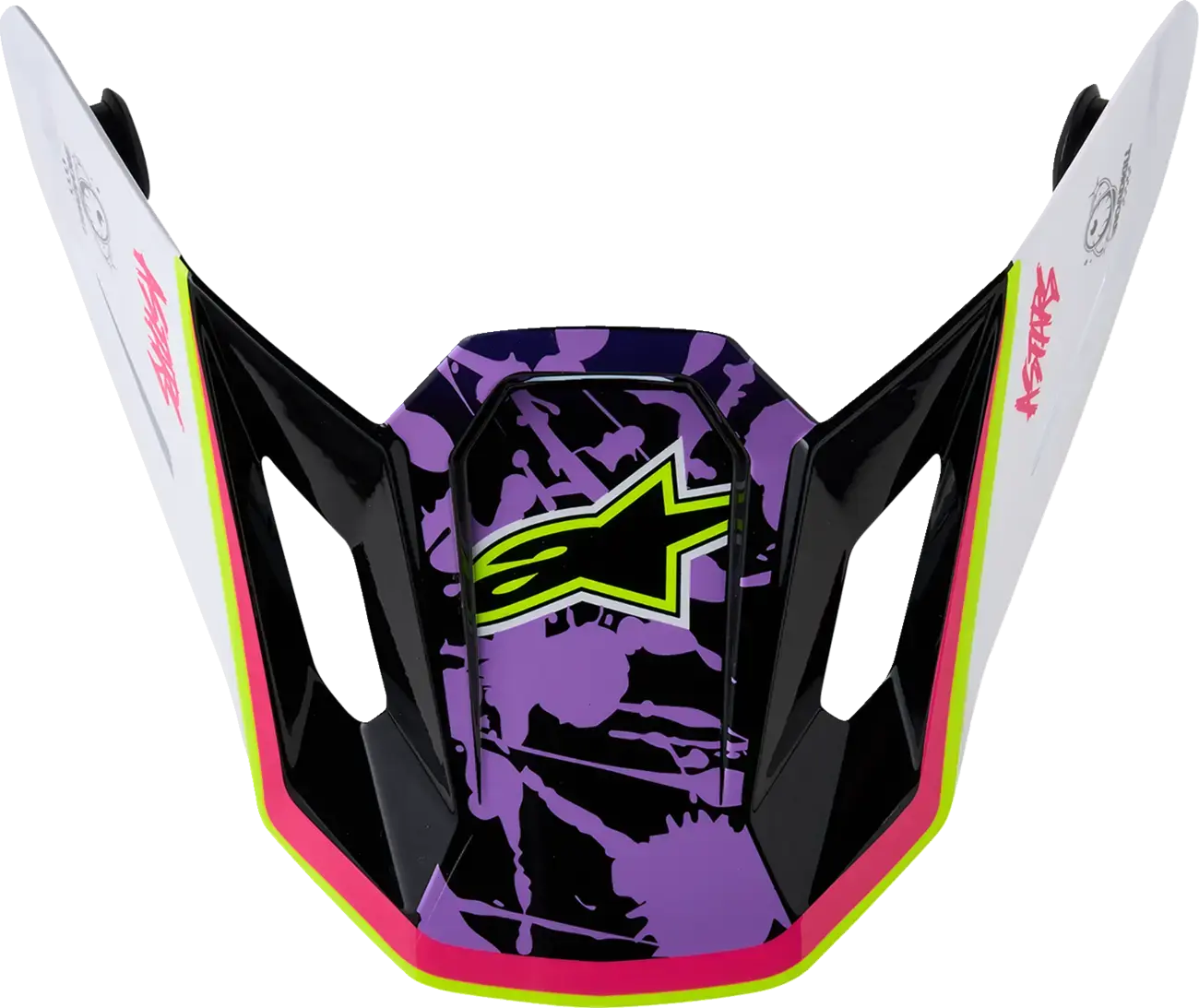 Visor S-M7 Blaster Alpinestars pour casque, polyuréthane/polycarbonate/blanc