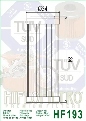 Hiflofiltro oliefilter — zicht 2