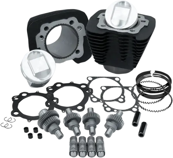 Našumo komplektas S&S Cycle Hooligan 1200-1250CC Juodas varikliams 1200-1250CC — 2 vaizdas