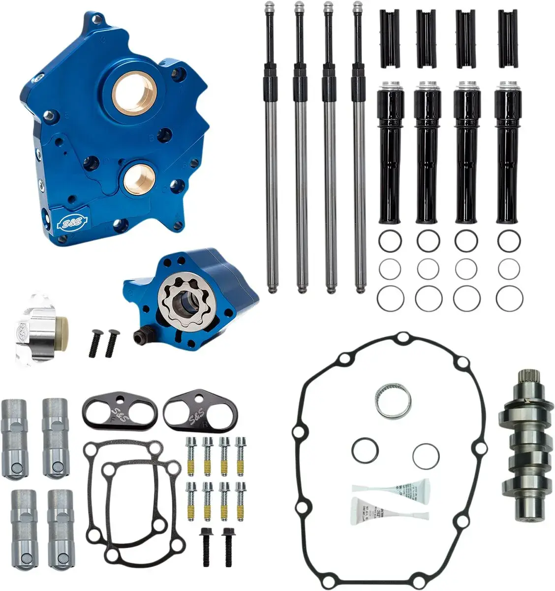 Satz schwarzer Stoßstangen für Kipphebel S&S Cycle für Motor