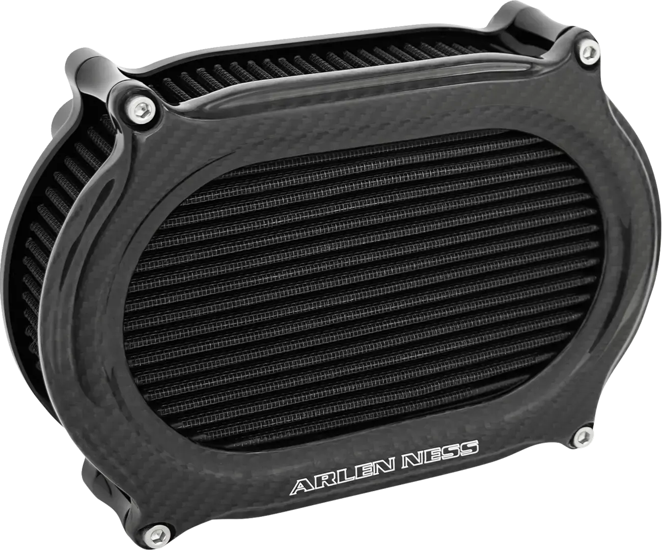 Arlen Ness Oval Carbon Stage 2 Luftfilter-Kit für FLT 08