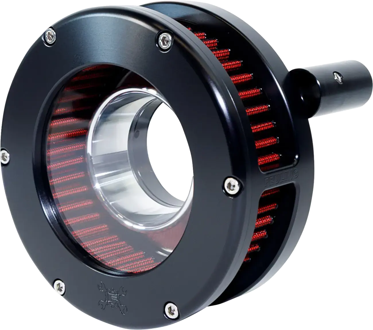 Luftfilter BA Slim Clear Cover Schwarz/Rot 93-99 Evo für Motorrad - Fueling Parts
