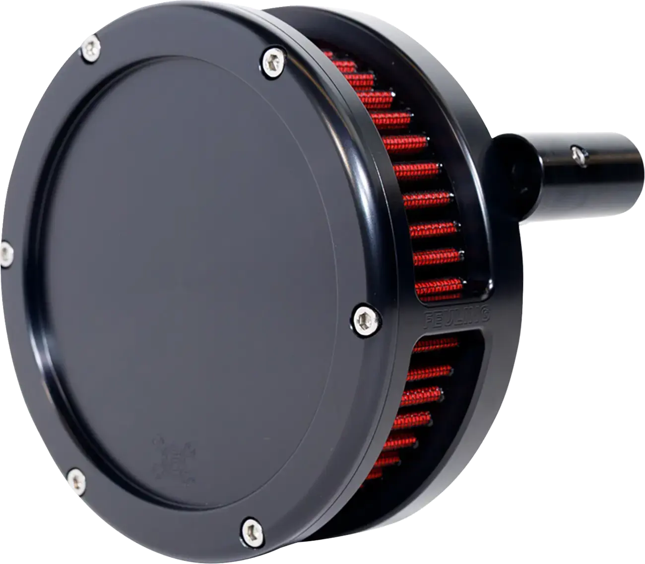 BA TC 99-17 Slim Solid Cover Luftfilter Schwarz/Rot für Harley-Davidson
