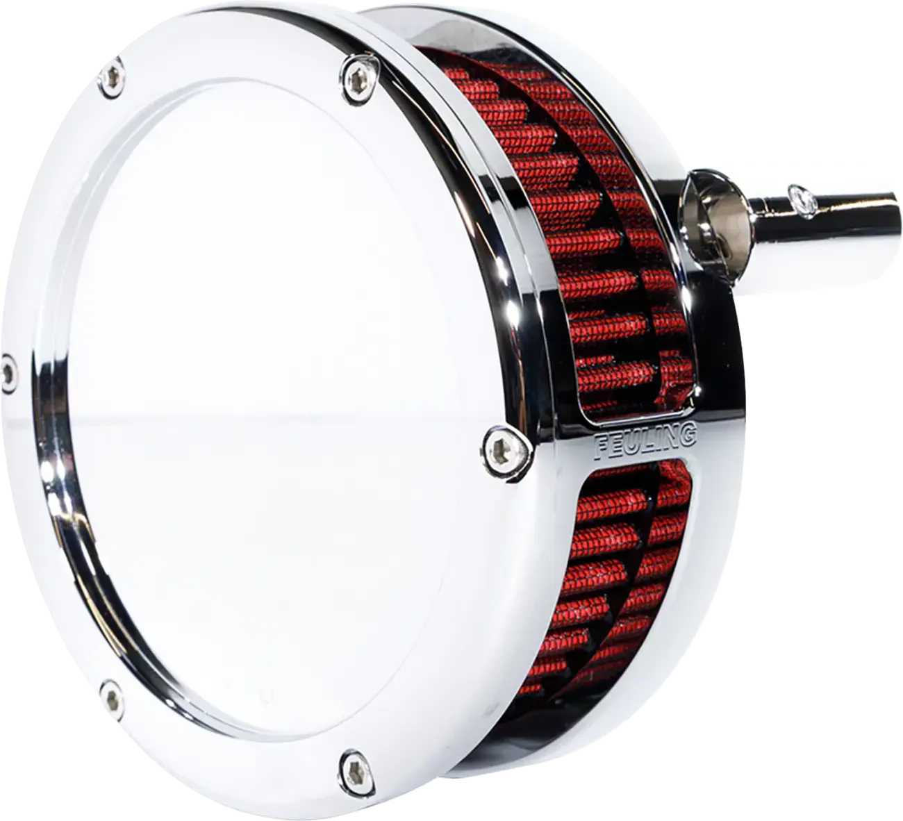 Luftfilter BA TC 99-17 Slim Solid Cover Chrome/Rot - Feinling Parts