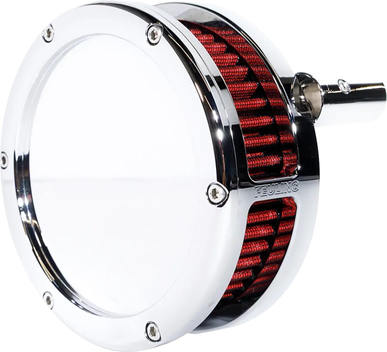 Luftfilter chrome/rot für Motorrad FEULING PARTS Touring 08-16