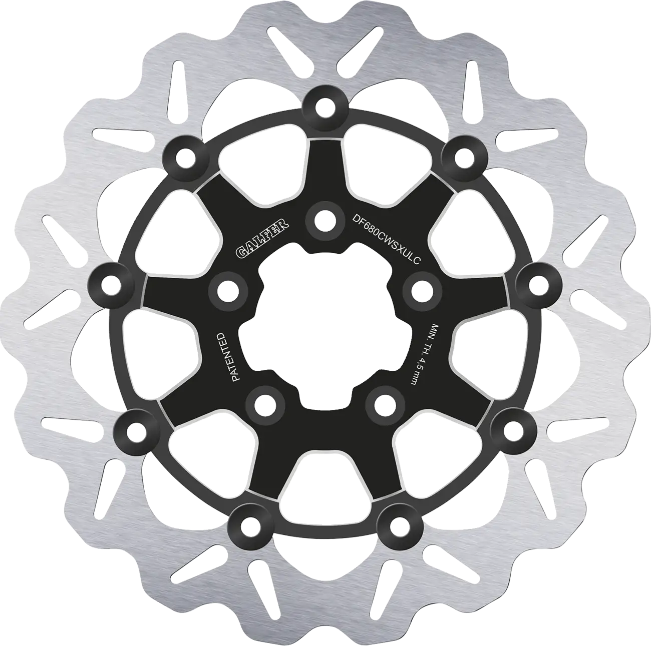Disque de frein flottant Wave 330x5mm Galfer pour moto - Noir contraste