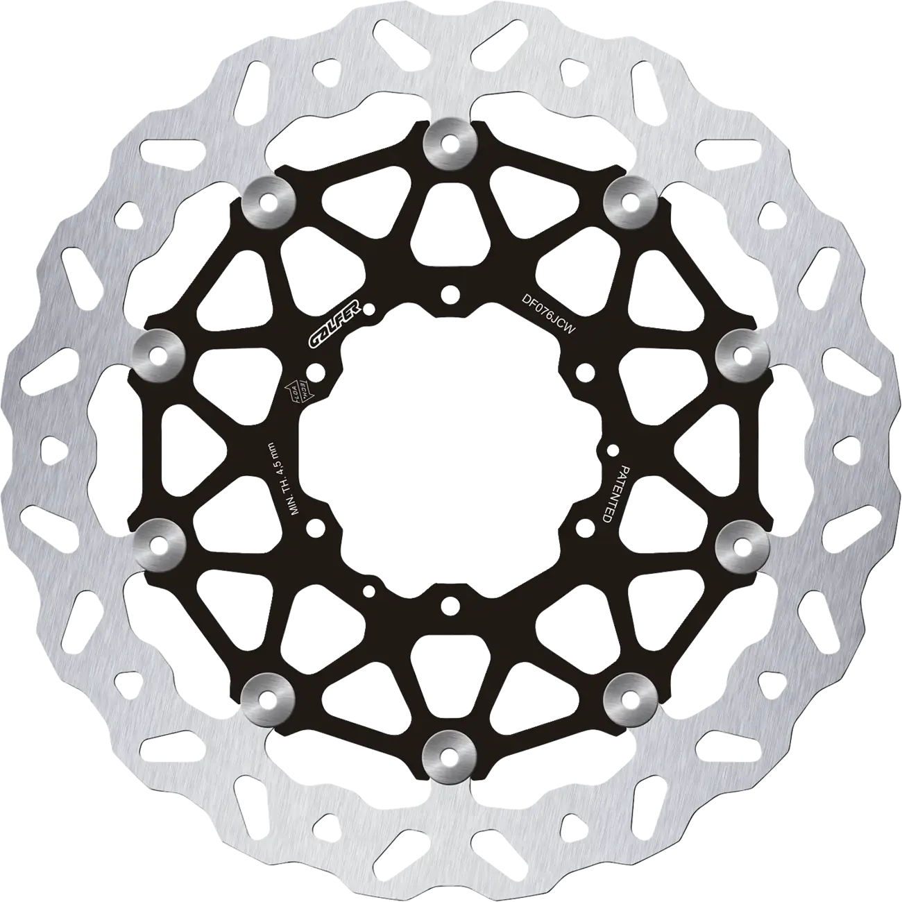 Disque de frein flottant ondulé GALFER Wave pour moto et scooter