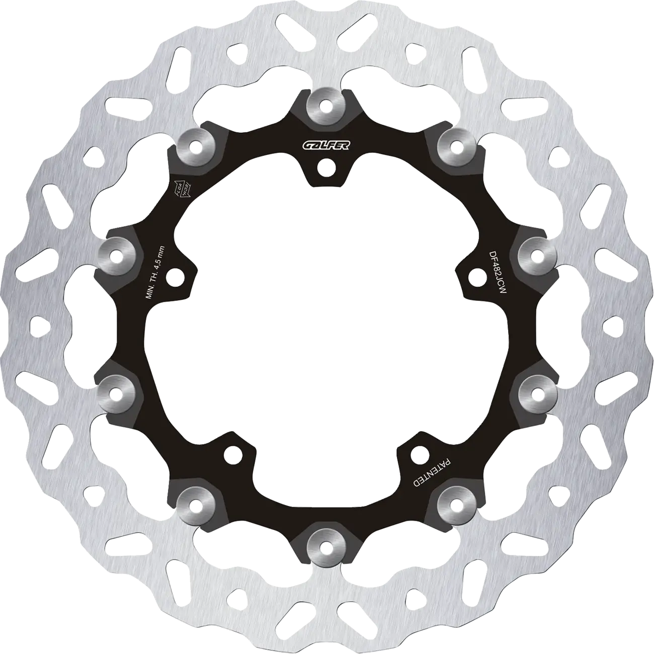 Disque de frein flottant ondulé GALFER Wave pour moto et scooter