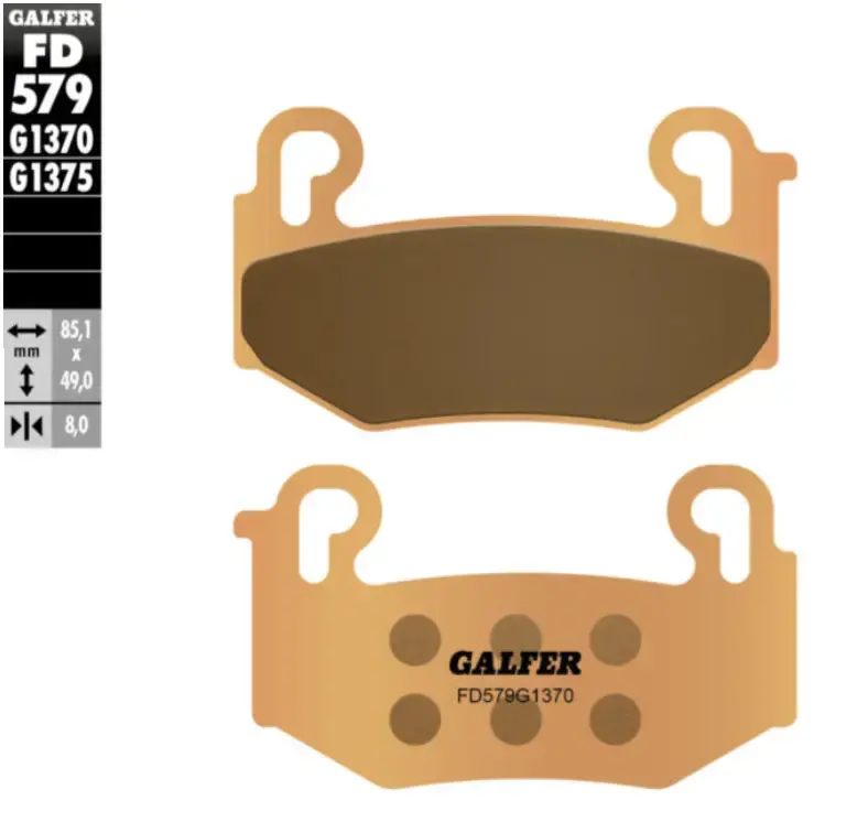 Galfer 焼結メタル製 リア用 ブレーキパッド