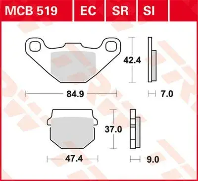 Bremsbelag TRW Standard 7320104