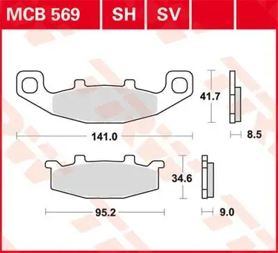 Bremsbelag vorne TRW 7370737
