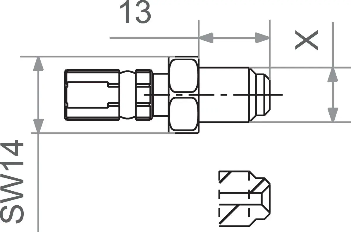 M10X1.0 수나사 피팅 GM TRW