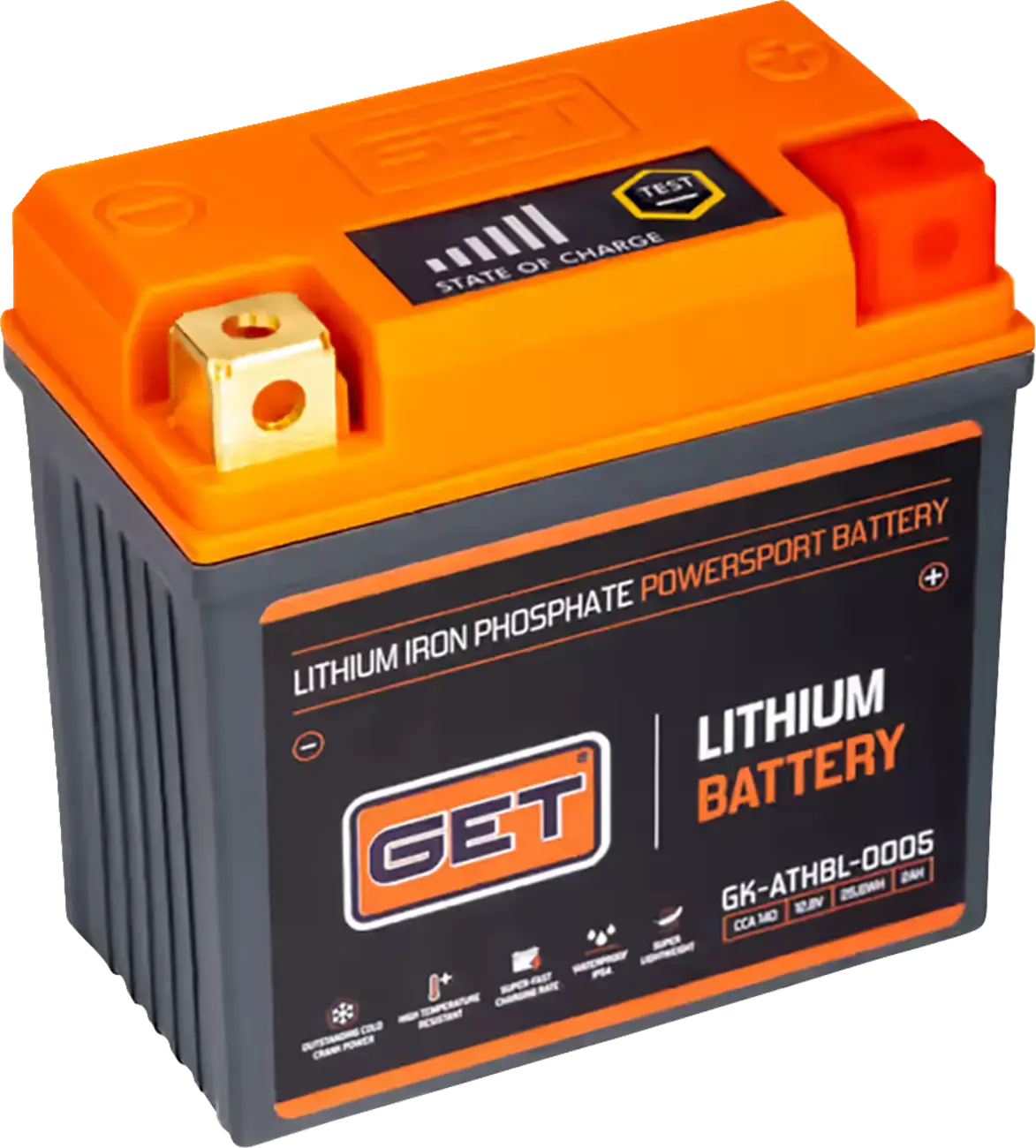 Batterie Lithium GET ATH5 pour moto et scooter - Haute performance
