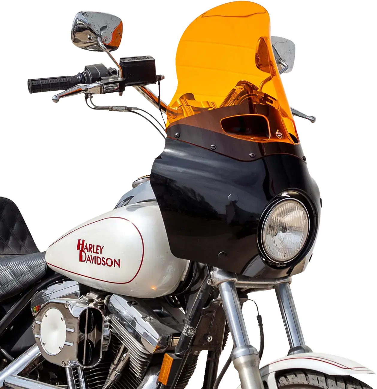 Klock Werks Road Warrior Fairing - 15" Orange Vindskærm til Harley — 3. billede