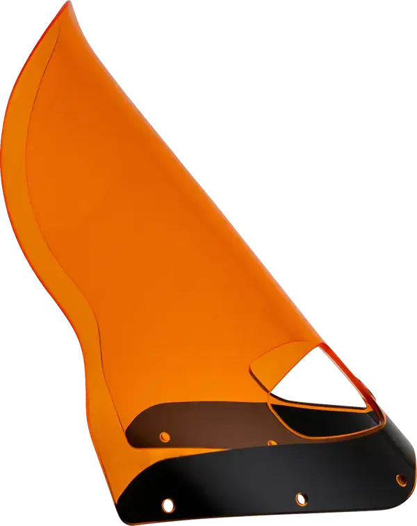 Klock Werks Road Warrior Fairing - 15" Orange Vindskærm til Harley — 5. billede
