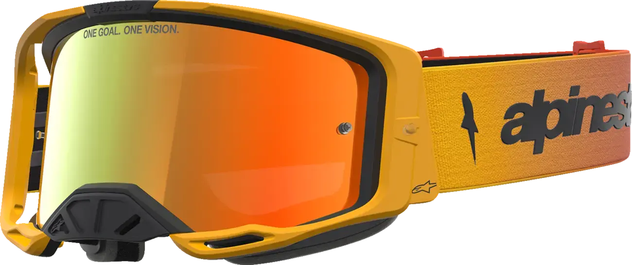 Schutzbrille Alpinestars Vision 8 Amber Rot Feuer