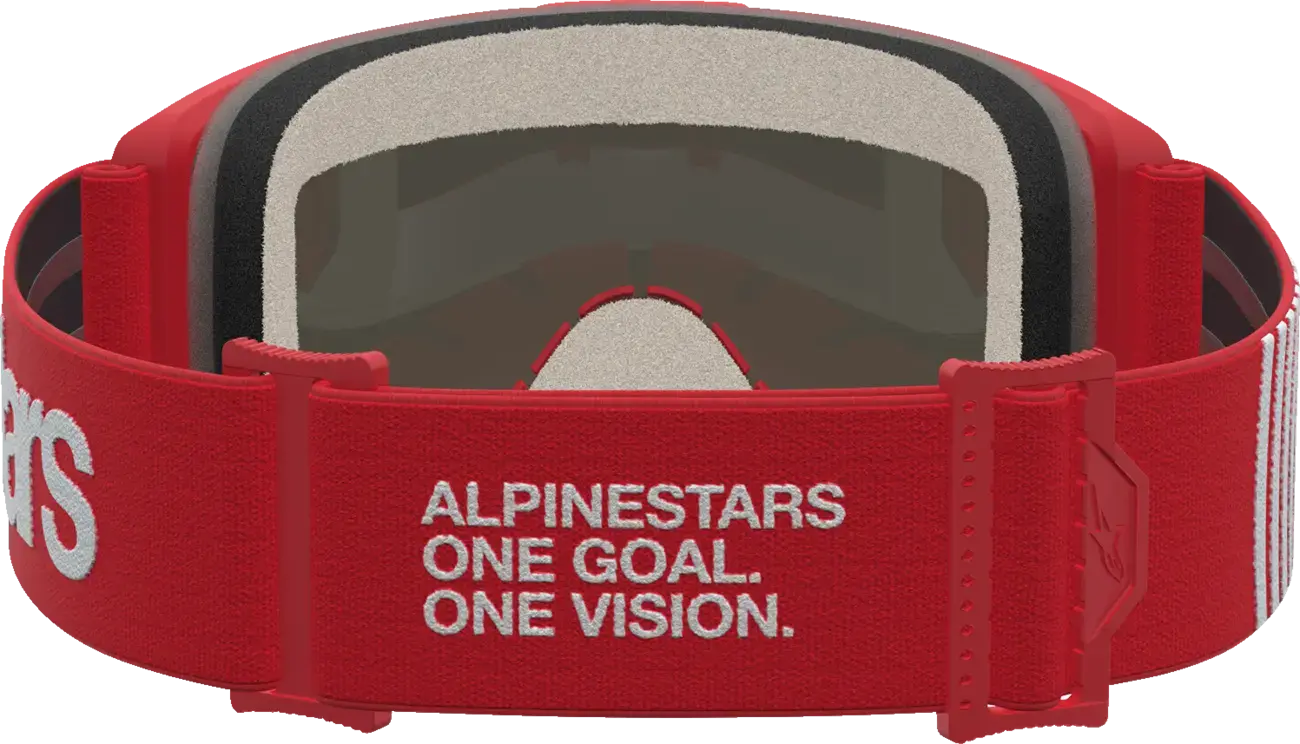 Alpinestars Vision 5 Hone Rot Weiß Schutzbrille — Ansicht 4