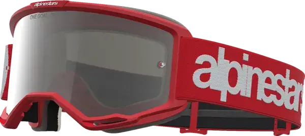 Alpinestars Vision 5 Hone Rot Weiß Schutzbrille — Ansicht 5