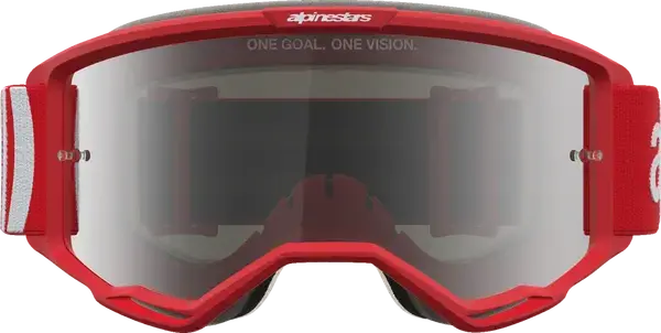 Alpinestars Vision 5 Hone Rot Weiß Schutzbrille — Ansicht 6