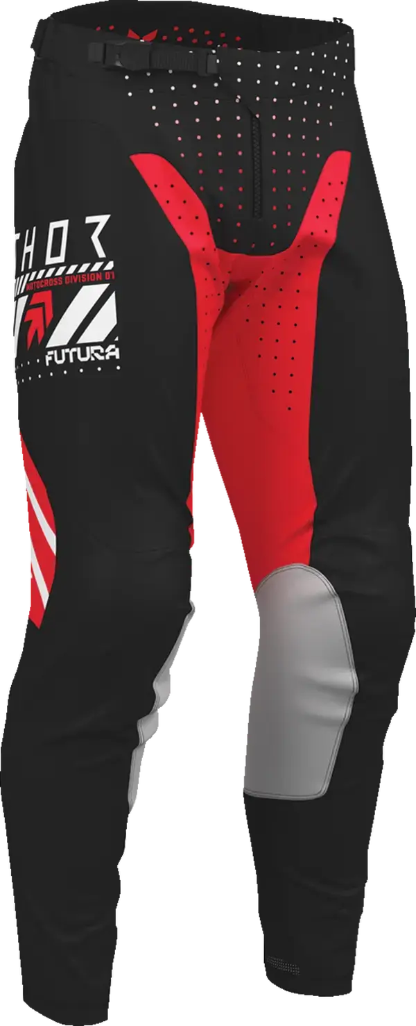 Motorradhose THOR Launchmode Futura schwarz/rot