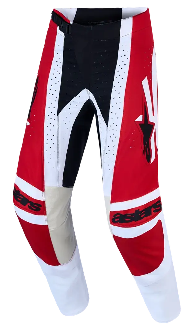Hose Techstar Maven Rot/Weiß/Schwarz Alpinestars für Motocross — Ansicht 3