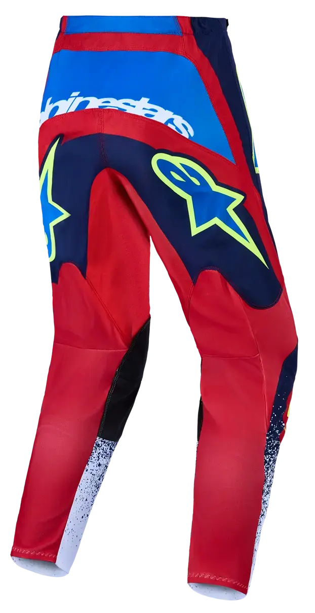 Hose Fluid Drag Alpinestars für Motocross - Nachtblau/Rot/Weiß — Ansicht 2