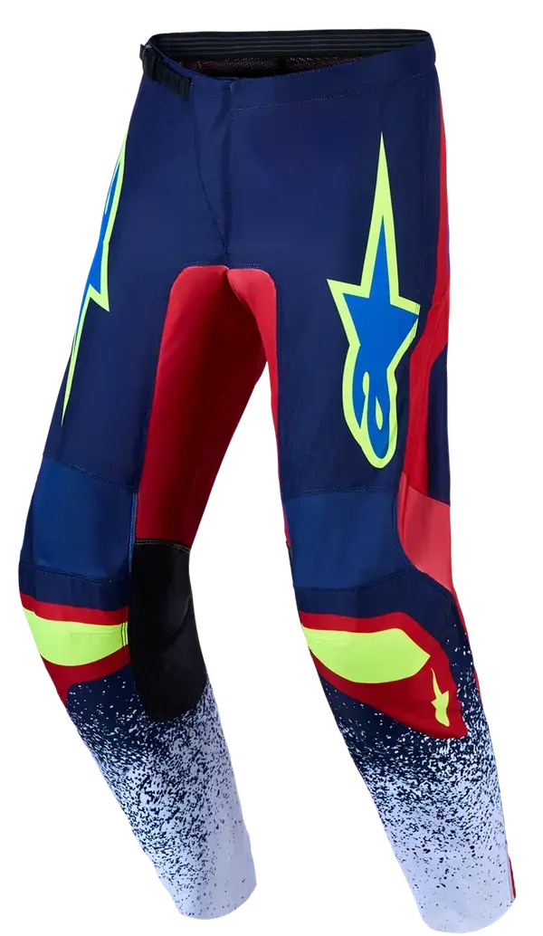 Hose Fluid Drag Alpinestars für Motocross - Nachtblau/Rot/Weiß — Ansicht 3