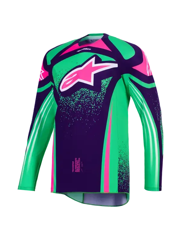 Maglia moto Alpinestars Techstar Nomur viola/grigio