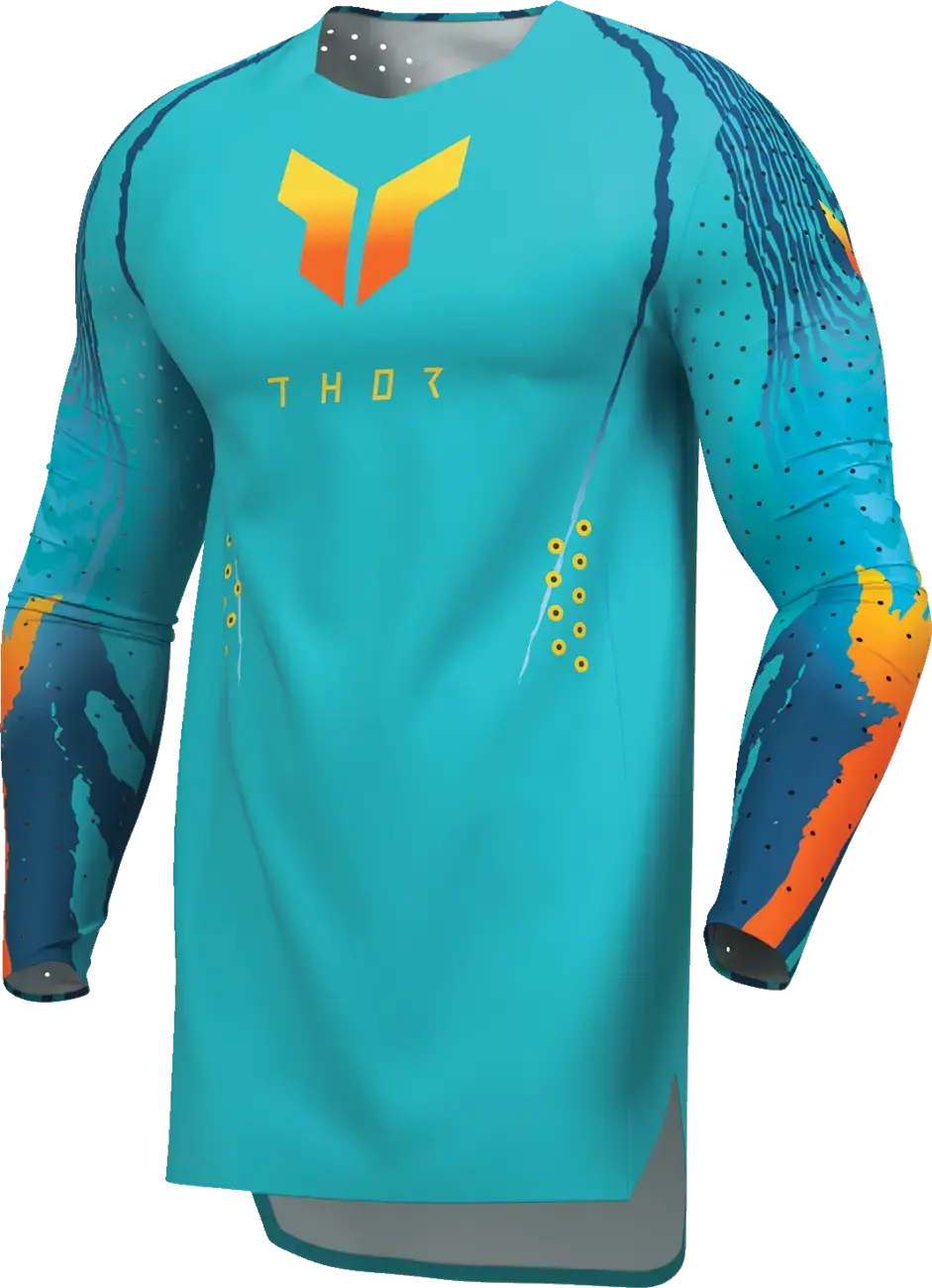 Thor Jersey Sportmode Damascus Aqua - Erkekler için Offroad Kıyafeti — 3. görünüm