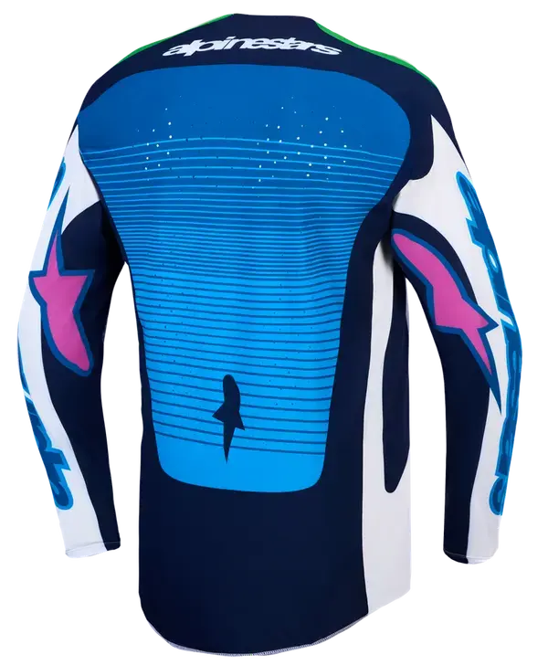 Alpinestars Techstar Maven 화이트/블루 모토크로스 저지 — 4번째 뷰