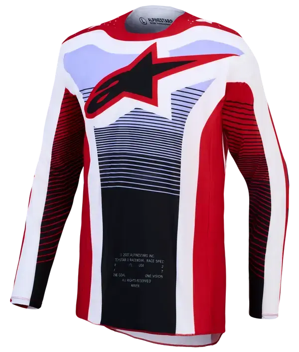 Джърси Techstar Maven Червен/Бял/Син Alpinestars за Мотокрос — изглед 3