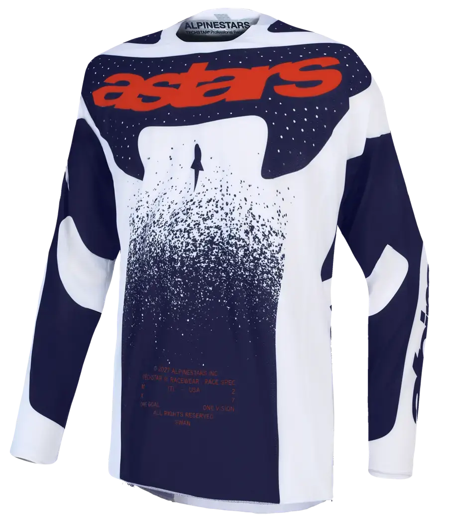 Jersey Techstar Swan Alpinestars für Motocross - Lila/Grau/Rot