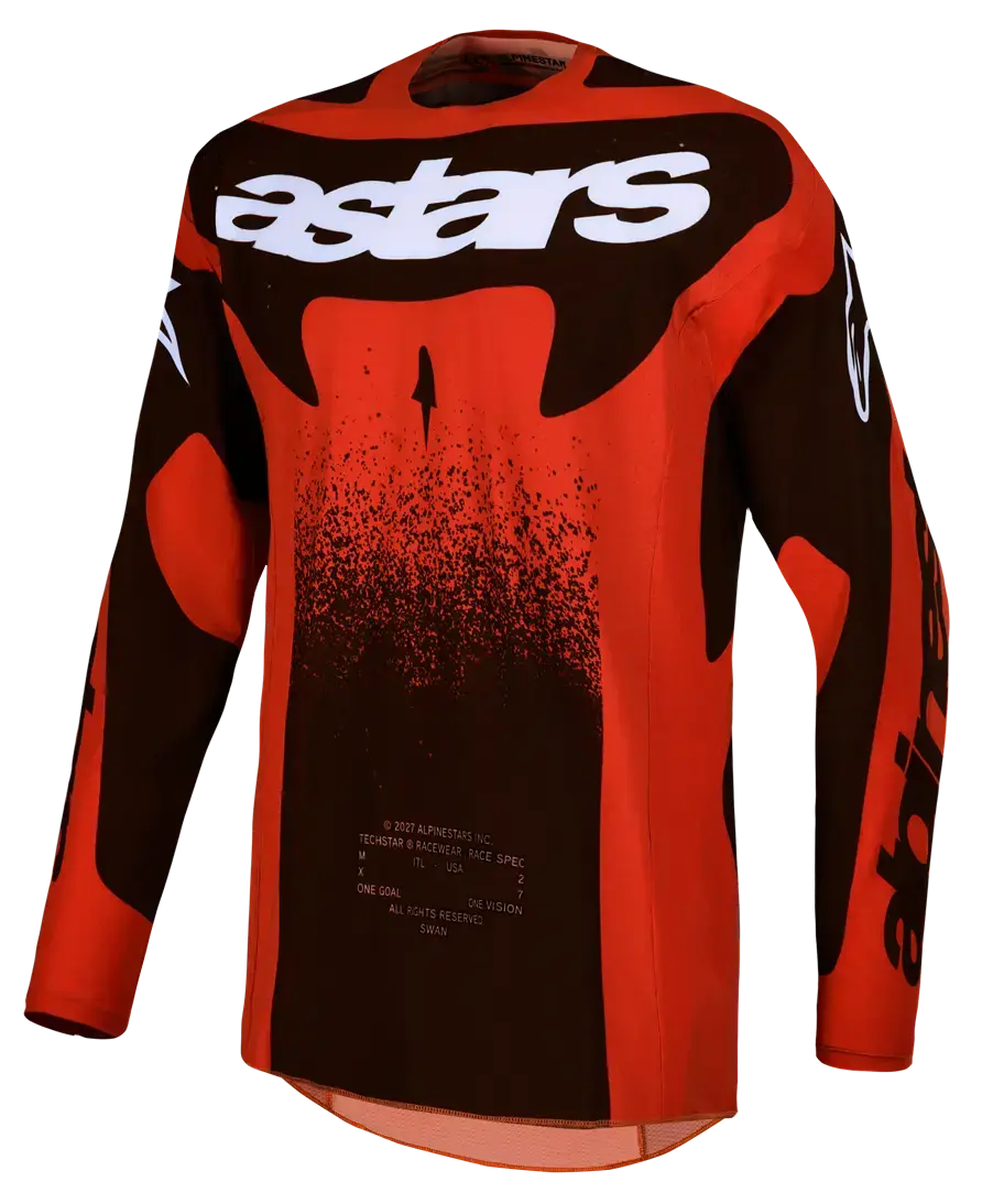 Jersey Techstar Swan Rouge/Noir/Blanc Alpinestars (MX)