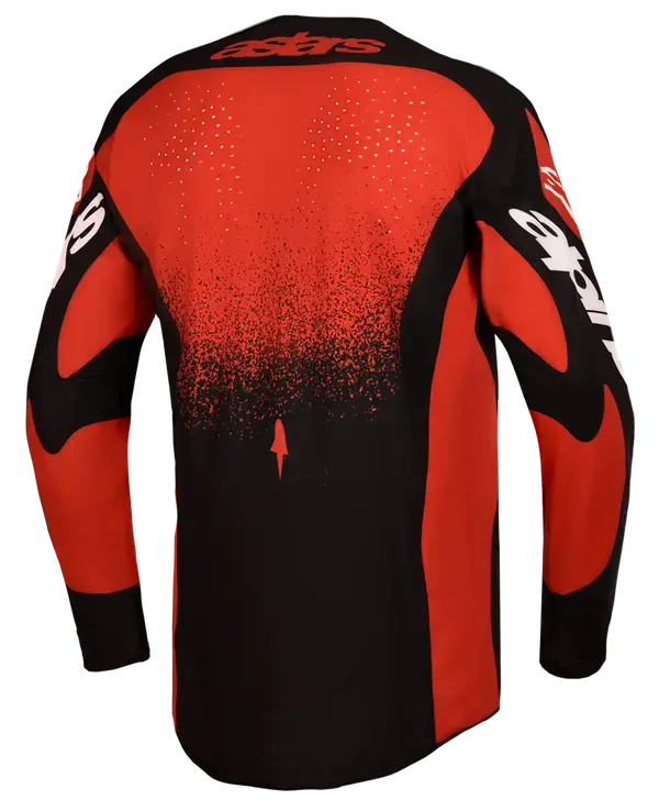Alpinestars Techstar Swan Rot/Schwarz/Weiß Motocross-Jersey — Ansicht 4