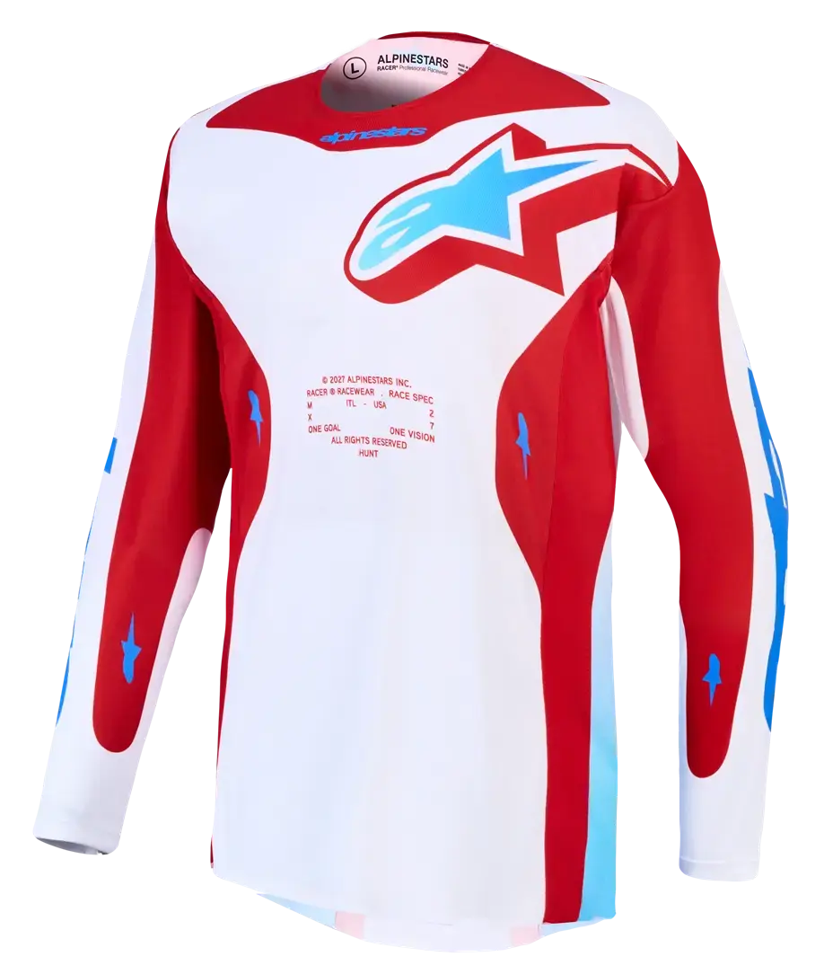 Jersey Racer Hunt Alpinestars - Blanc/Rouge/Bleu