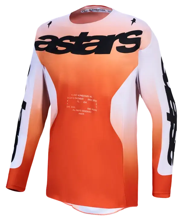 Jersey Racer Amber Rot/Lila/Schwarz Alpinestars für Motocross — Ansicht 3
