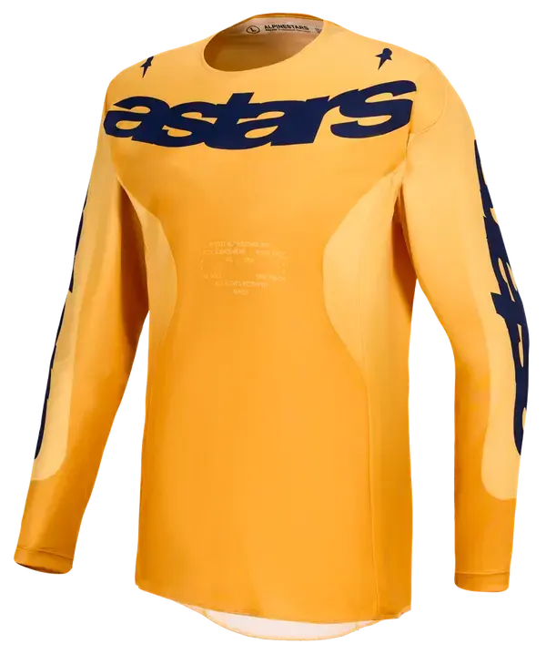 Jersey Racer Alpinestars Amber Org/Gld/Blu für Motocross — Ansicht 3