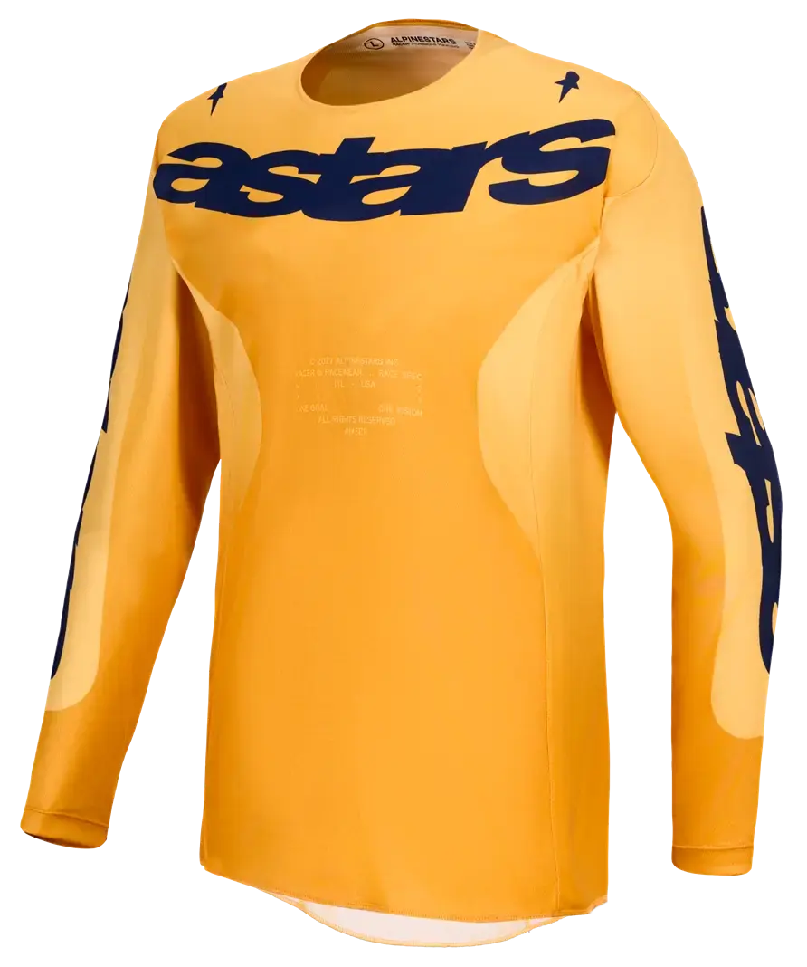 Jersey Racer Alpinestars Amber Org/Gld/Blu pour Motocross