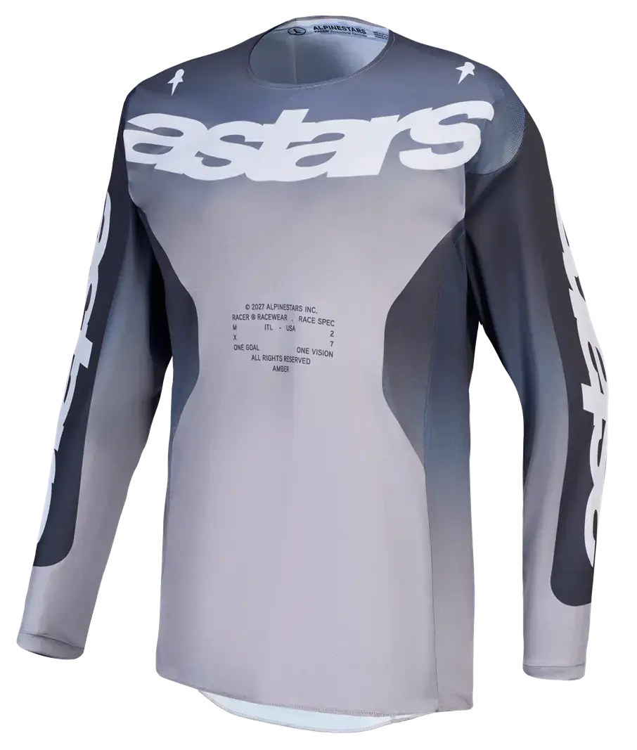 Jersey Racer Amber Grau/Lila Alpinestars für Motocross