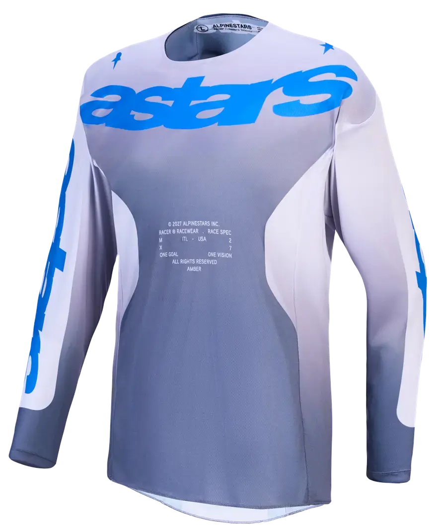 Jersey Racer Alpinestars Amber Gris/Lila/Bleu pour Motocross
