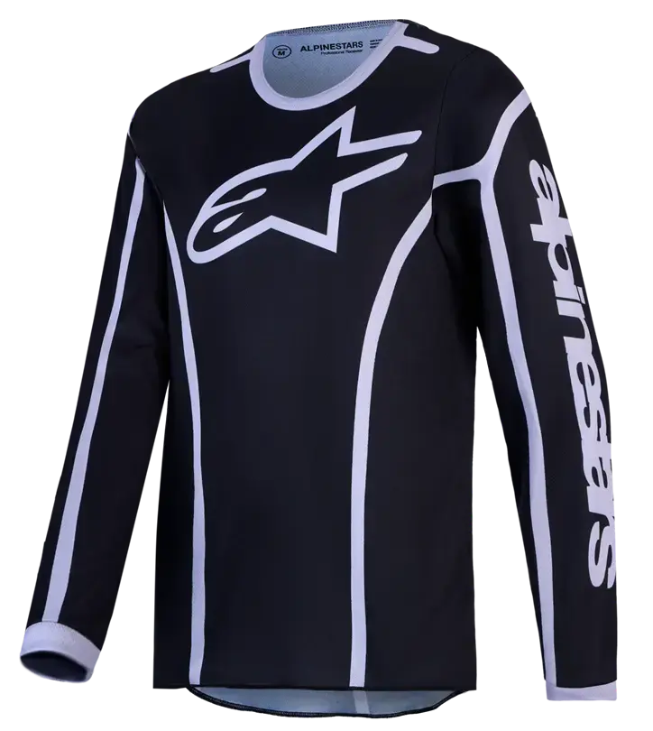 Jersey Alpinestars Youth Fluid Apex V2 Schwarz/S