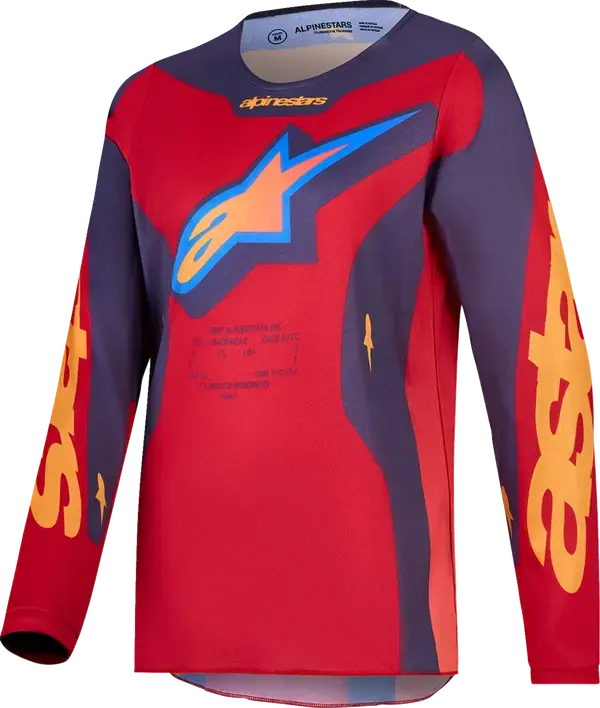 Jersey Fluid Hunt Rot/Cora für Kinder Alpinestars — Ansicht 3