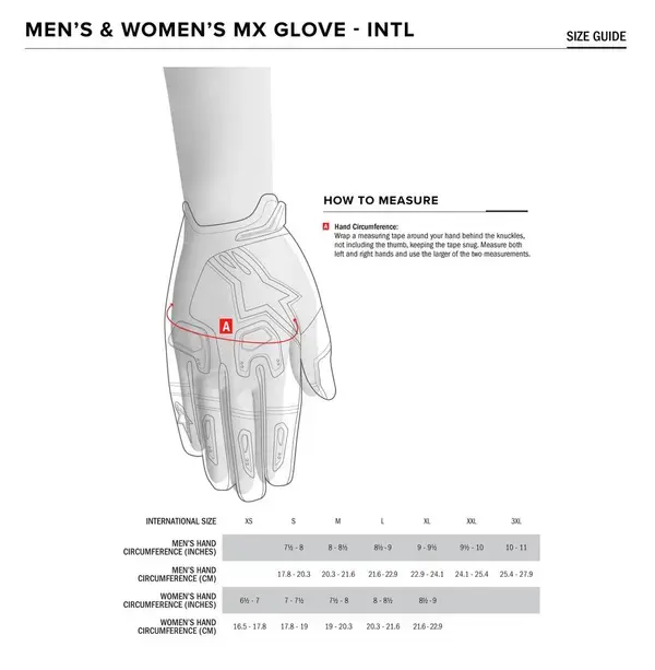 Gants Alpinestars MX Radar Pro RD S — pohled 3