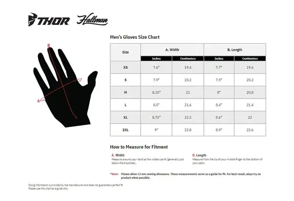 Weghandschoenen Thor Launchmode Marineblauw S — zicht 4