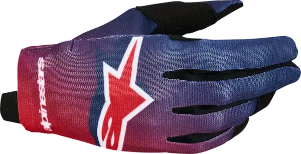 Alpinestars Radar Rot/Blau Motocross-Handschuhe — Ansicht 3
