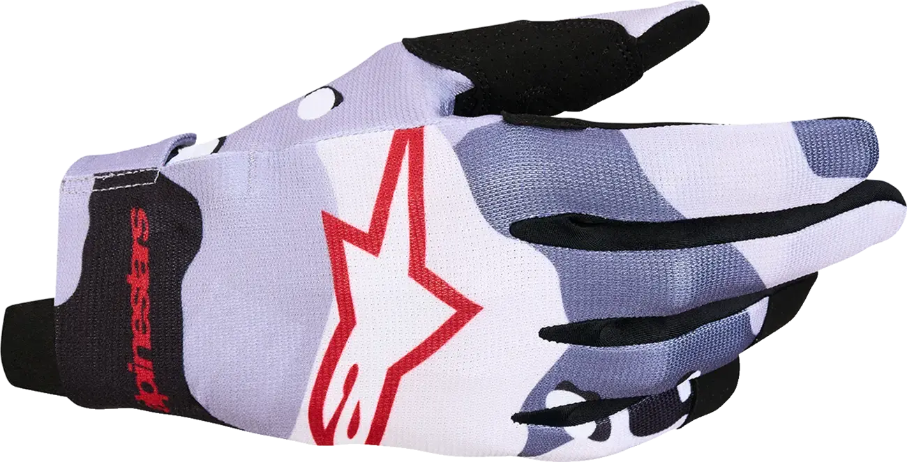 Gants Alpinestars Radar Gris/Rouge/Noir pour Motocross