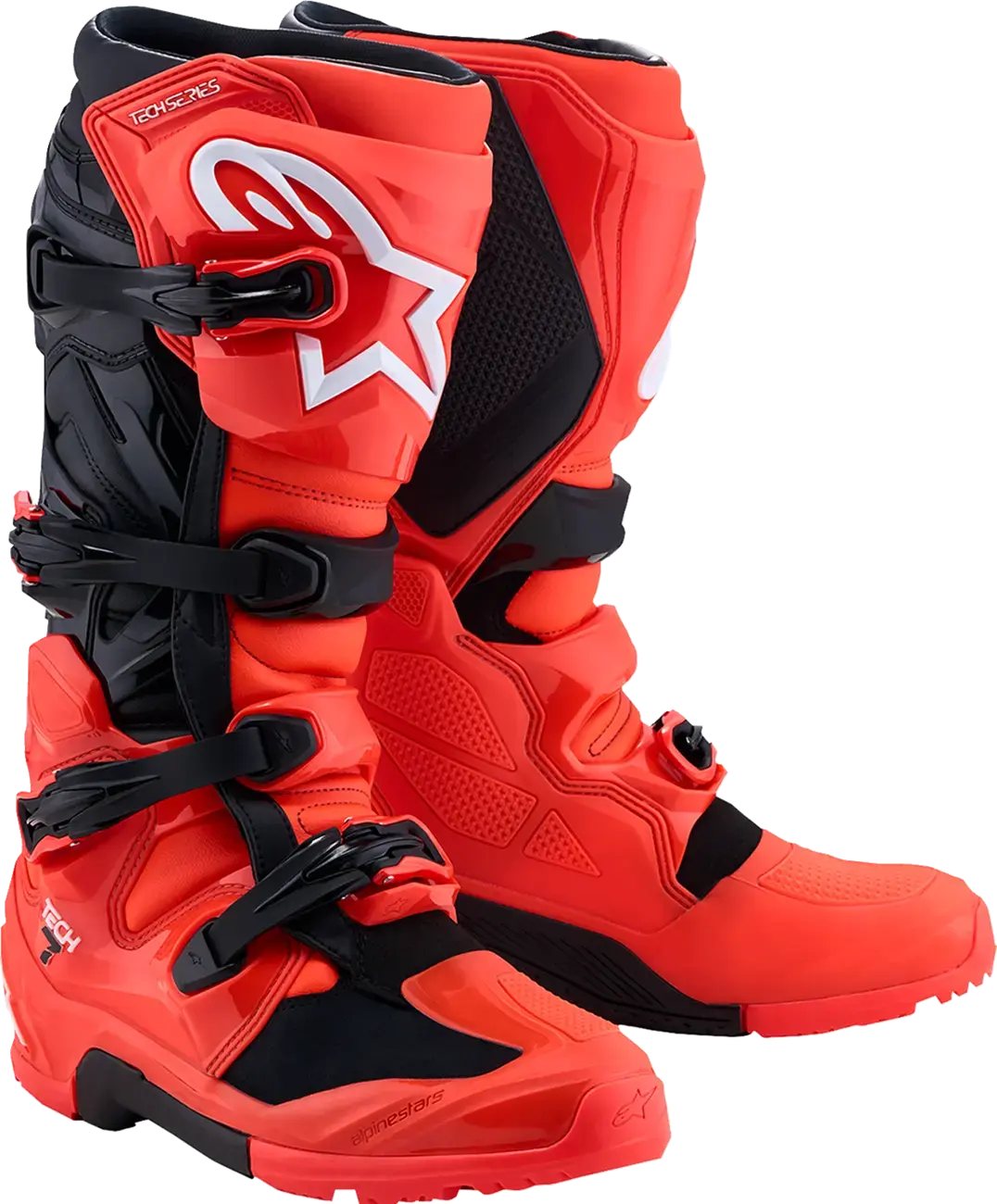 Stiefel Alpinestars Tech 7 Enduro Rot Fluo für Motocross