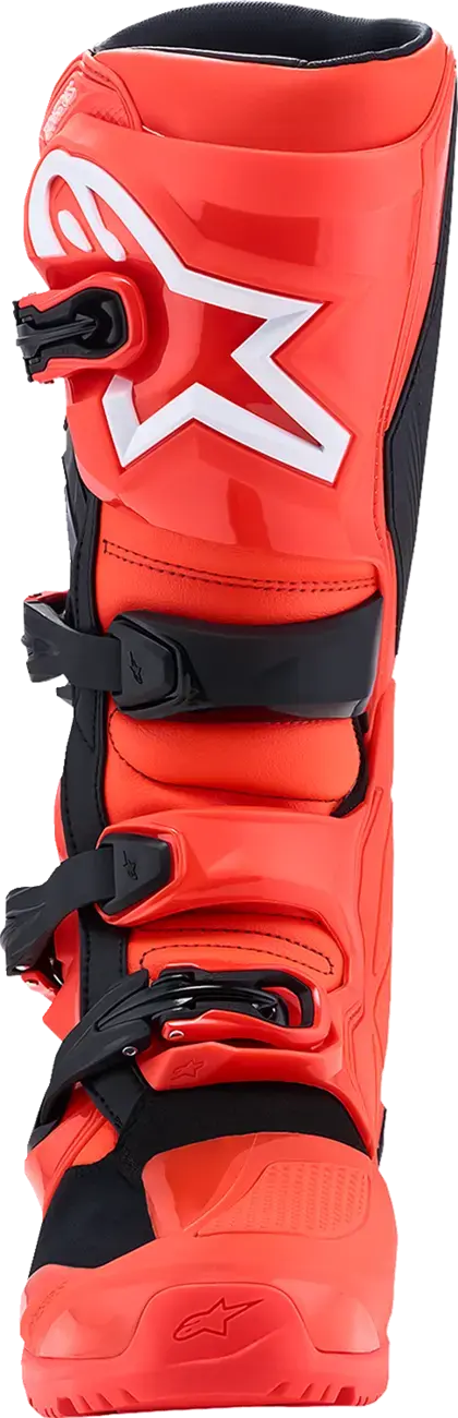 Alpinestars Tech 7 Enduro Rot Fluo Stiefel für Motocross — Ansicht 4