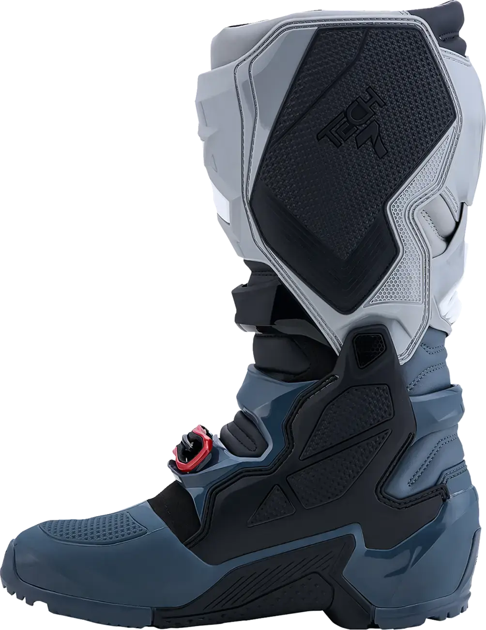 Alpinestars T7 Enduro Stiefel Grau/Rot für Motocross und Gelände — Ansicht 4