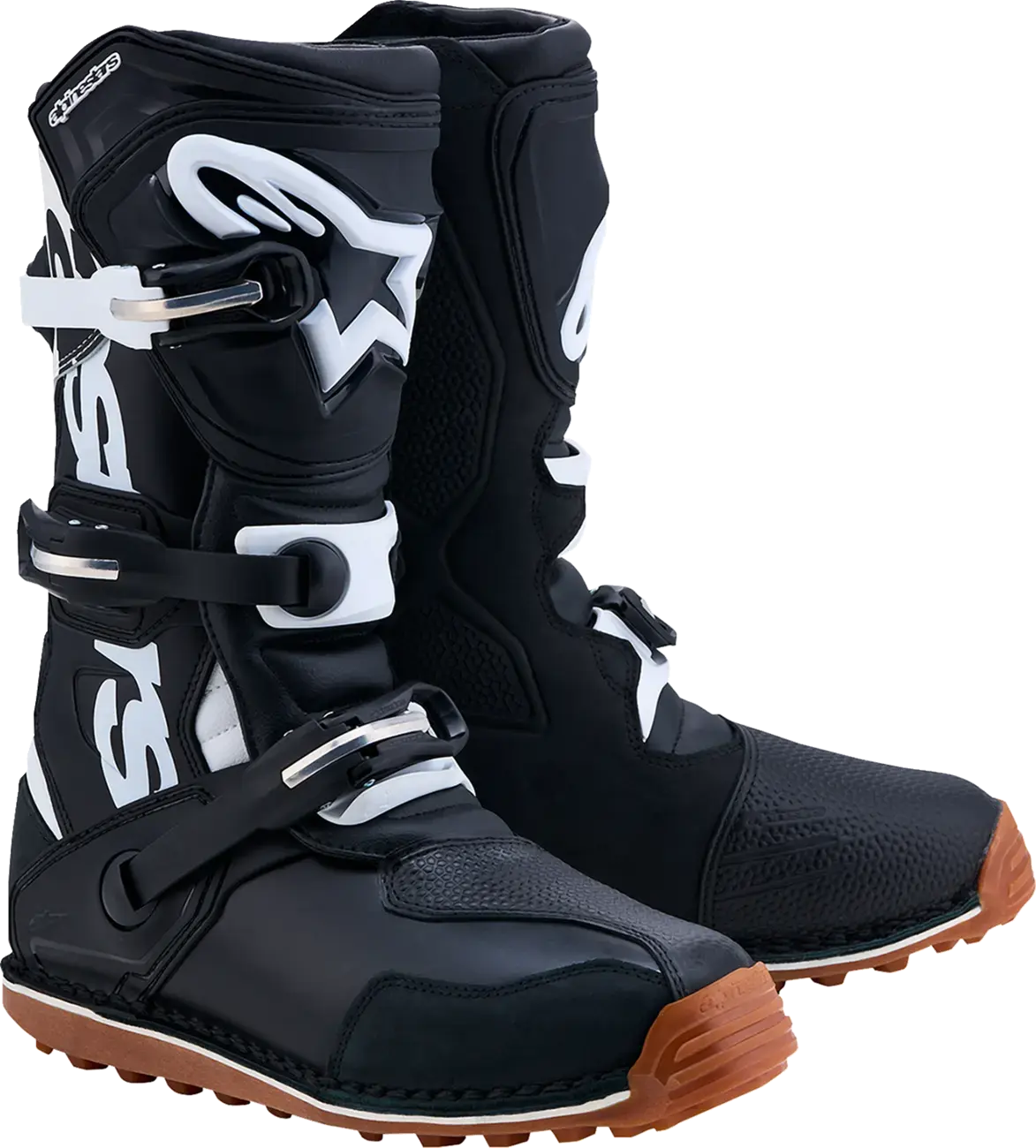 Cizme Alpinestars Tech 11 Black White Gum pentru motocross